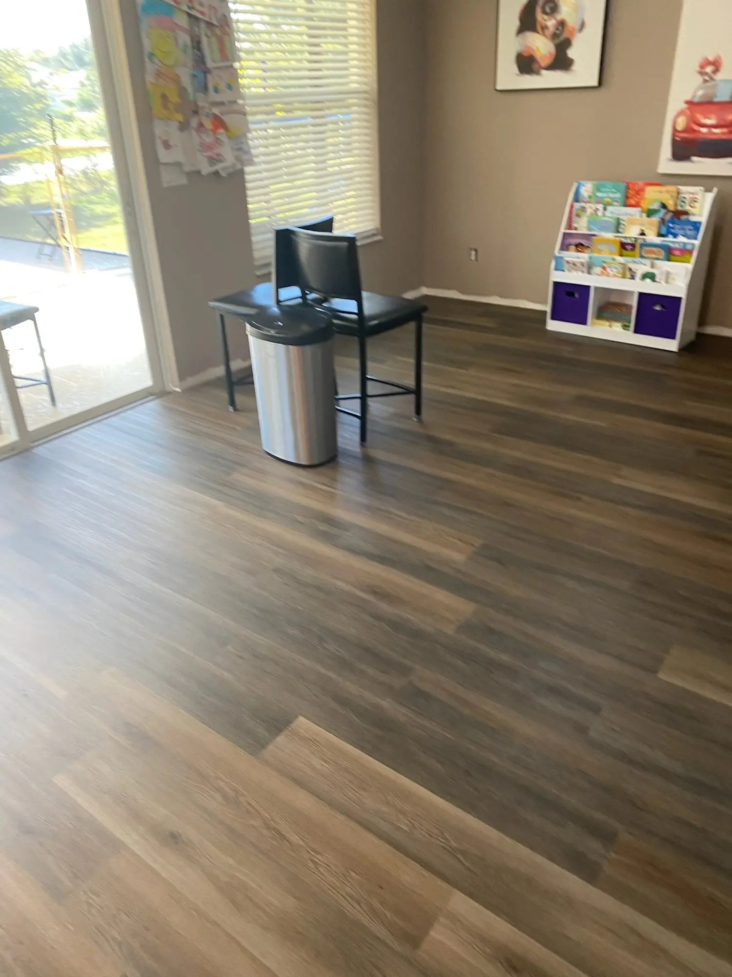 Kitchen and family room