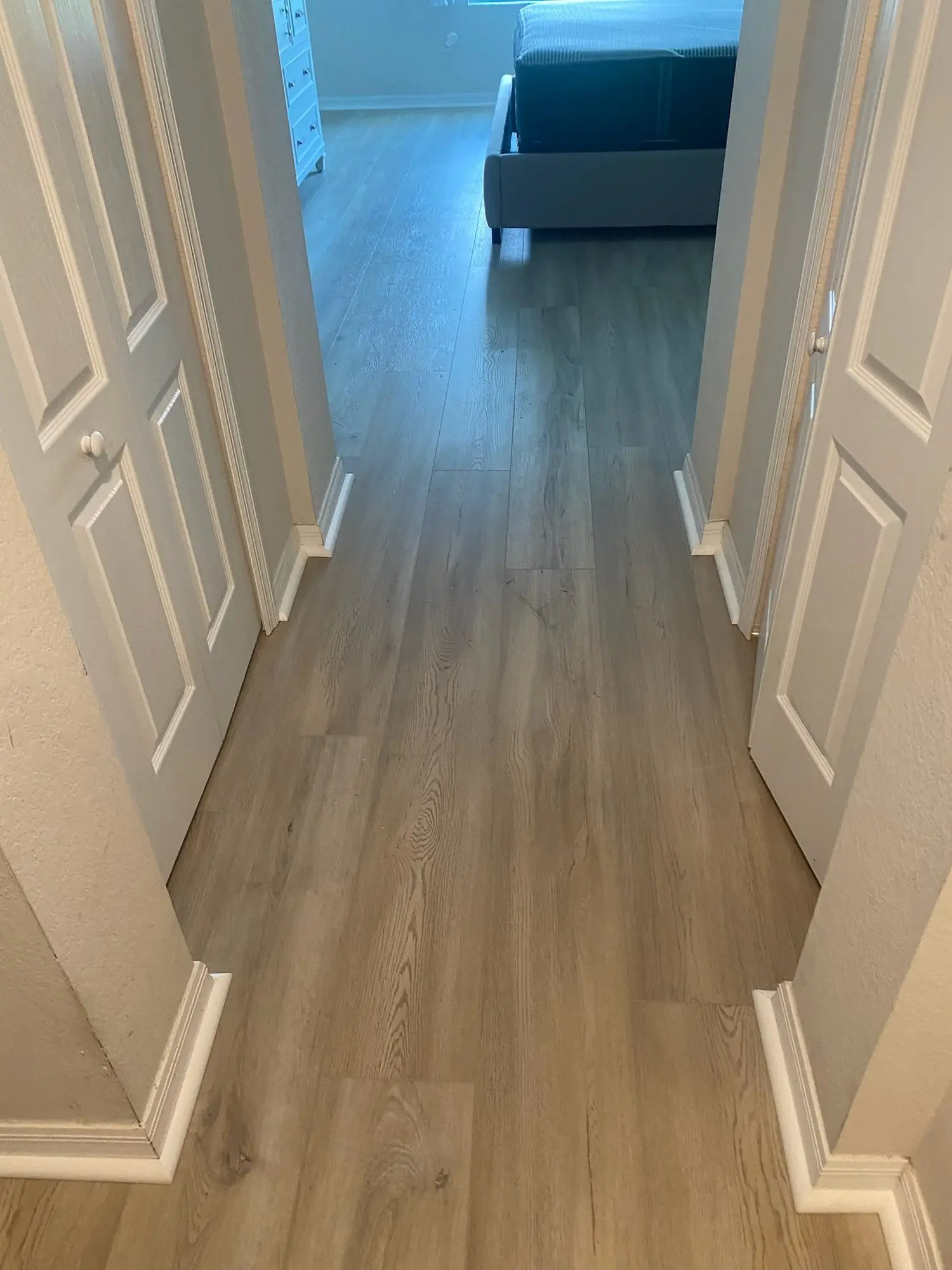 Light oak upstairs and stairs