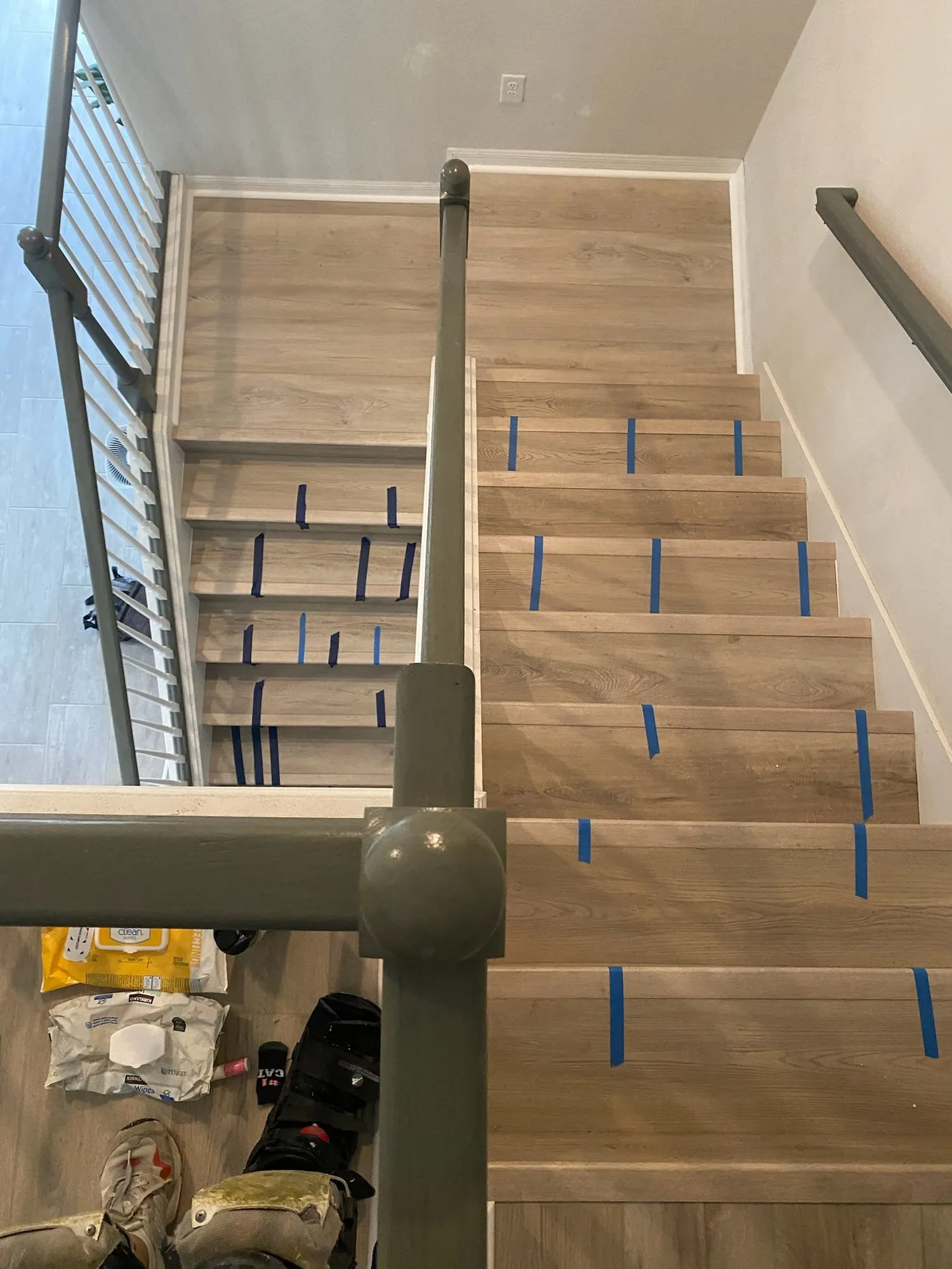 Split staircase from above