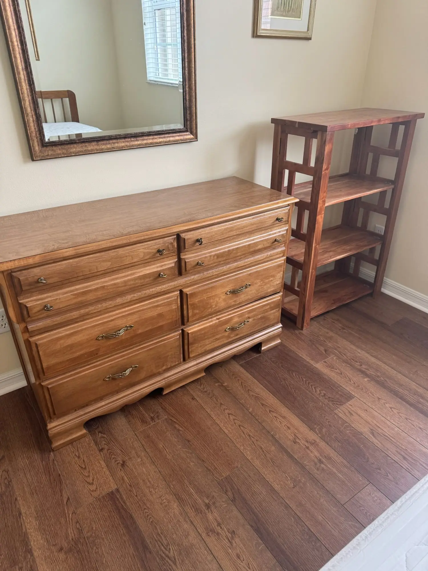 Bedroom refresh in laminate and rustic plank